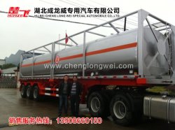 集裝箱運(yùn)油半掛車(chē)創(chuàng)油罐半掛新式運(yùn)輸