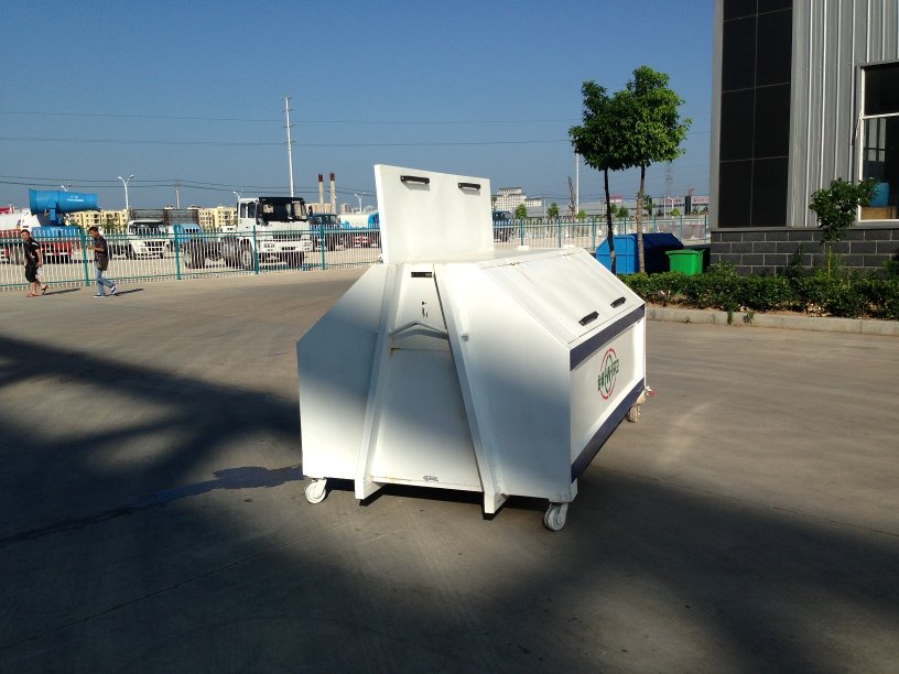 設計完美的3-4立方鉤臂式垃圾箱廠家