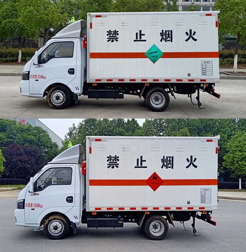 東風(fēng)途逸3.3米易燃?xì)怏w廂式運輸車